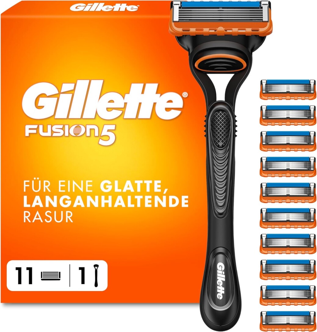 Gillette Fusion5 Rasierer Herren, 1 Rasierer, 11 Ersatzklingen