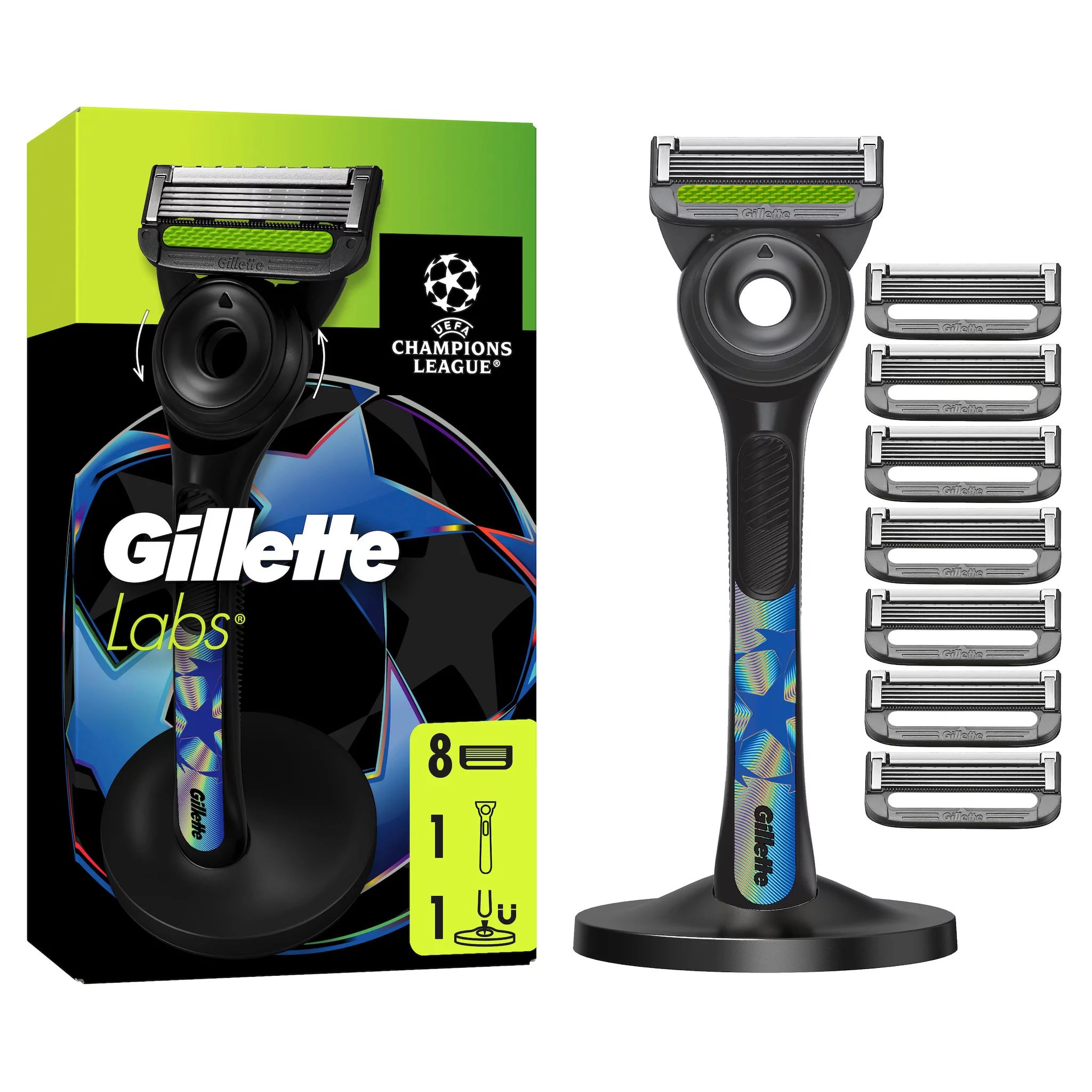 Gillette Labs Systemklingen 8er + Handstück Online Versandvariante Rasierklingen+handstück