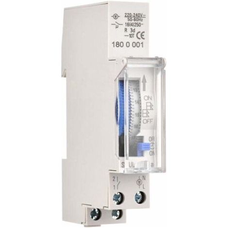 Mechanischer 24-stunden-timer Für Din-schienenmontage – Integrierter 1,2-v-ni-mh-akku – Programmierbar In 15–30 Minuten – Wechselspannung 220–240 V – Kapazität: 16 A