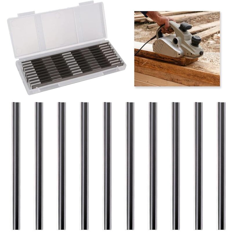 82-mm-hobelmesser Für Hartholz – 10er-pack Wendemesser – Kompatibel Mit Makita, Bosch, Hitachi, Black & Decker, Dewalt – Glatte Oberfläche