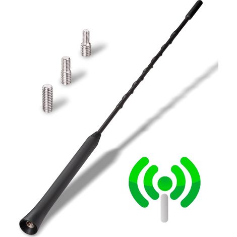 28 Cm Autoantenne – Sonnenschutzgummi – Fm- Und Dab-empfang – Einfache Installation Mit Mitgelieferten Adaptern