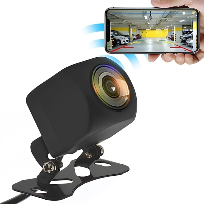 1080p Hd-rückfahrkamera (kabellos) – Nachtsicht – Ip68 Wasserdicht – 170° Betrachtungswinkel – W-car-app Zur Smartphone-steuerung
