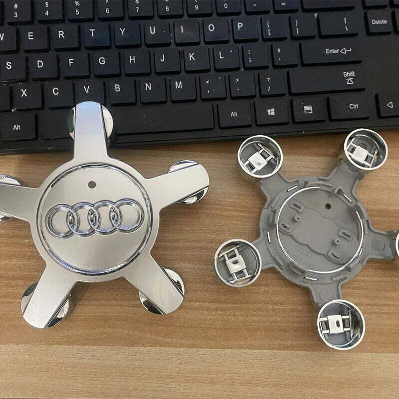 Satz Mit 4 Audi Radnabenkappen – 135 Mm Abs-embleme – Verbesserter Schutz Und Ansprechende Optik – Einfacher Austausch – 4f0601165