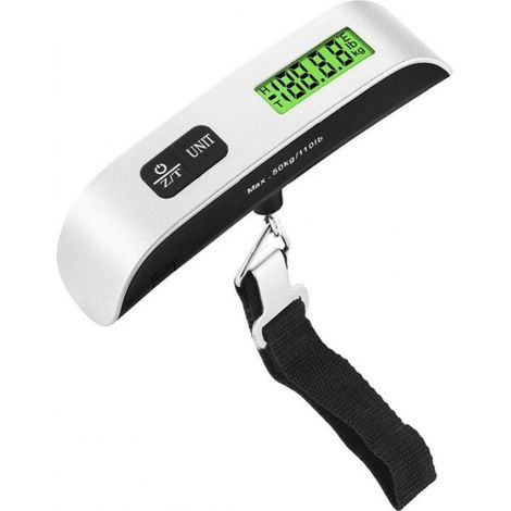 Tragbare Elektronische Gepäckwaage, Multifunktionale Reisekofferwaage, Max. 50 Kg (g, Oz), Digitale Reisewaage Mit Tara-funktion Und Tragegurt, Batterie Inklusive