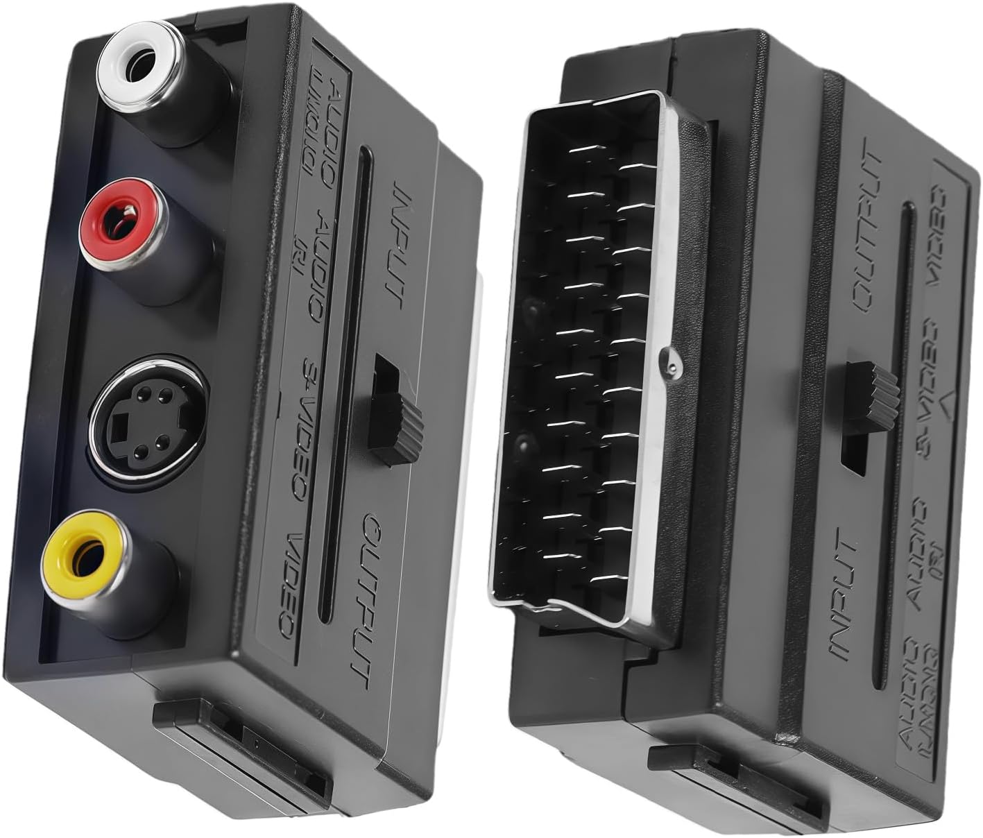Universeller Scart-3-auf-av-rca-adapter + S-video-s-vhs-av-audio-video-adapter – Anschlüsse Mit Ein-/ausschalter