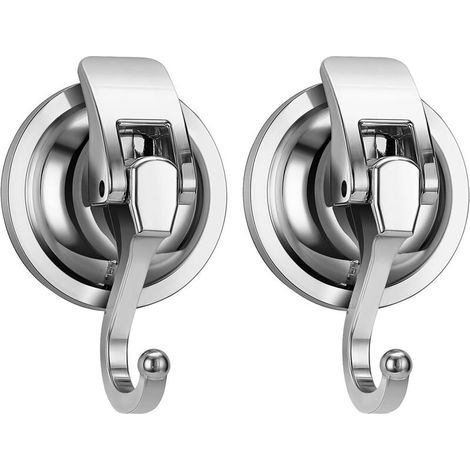 Set Mit 2 Wandhaken Aus Abs-kunststoff Mit Saugnapf – Tragkraft 5 Kg – Einfache Montage Auf Glatten Oberflächen