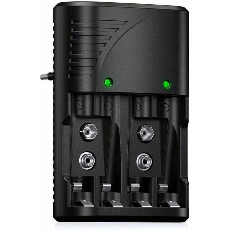 Universelles Schnellladegerät Für Aa/aaa/9v-batterien – Led-anzeige – Überhitzungsschutz – Eingangsspannung 100–240 V