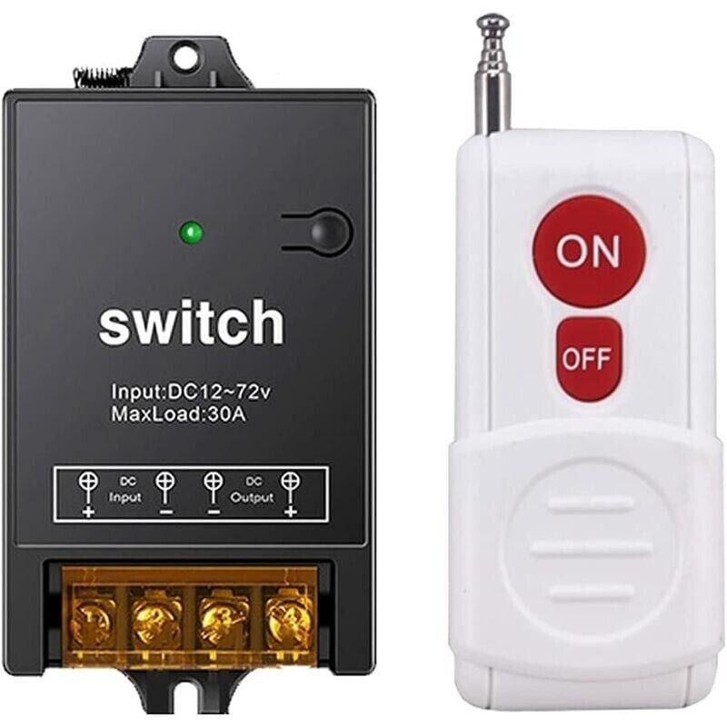 12v/24v/48v/72v Funkfernbedienung – Reichweite 488 M – Umschalter Und Sperrfunktion – 40a Relais Für Beleuchtungssysteme