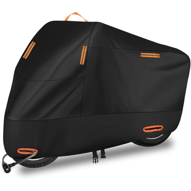 Wasserdichte 210d Motorradabdeckung – Strapazierfähiges Oxford-gewebe – Reflektierende Streifen – Uv-schutz – Winddichte Gurte