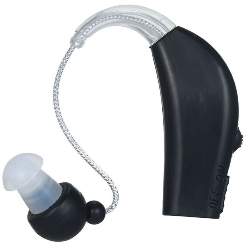 2er-pack Wiederaufladbare Hörverstärker – 30 Db Schallverstärkung – 4 Einstellbare Frequenzen – Inkl. Ladestation – Schwarz