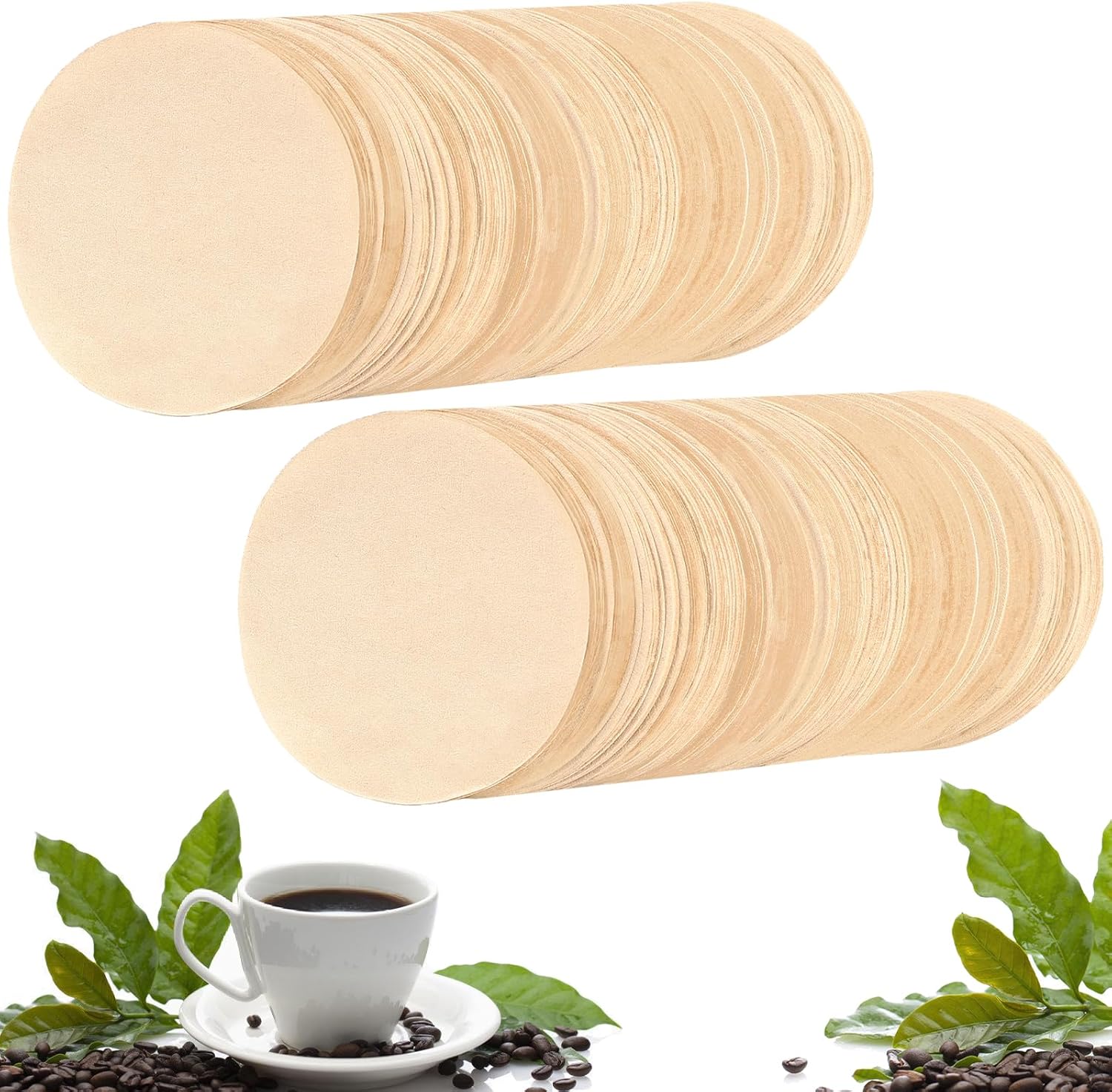 600 Count Espresso Kaffeefilter, 58mm Ungebleichter Runder Kaffeepapierfilter Für Espressomaschine, Einweg-kaffeefilter Kompatibel Mit Espresso-kaffeemaschine