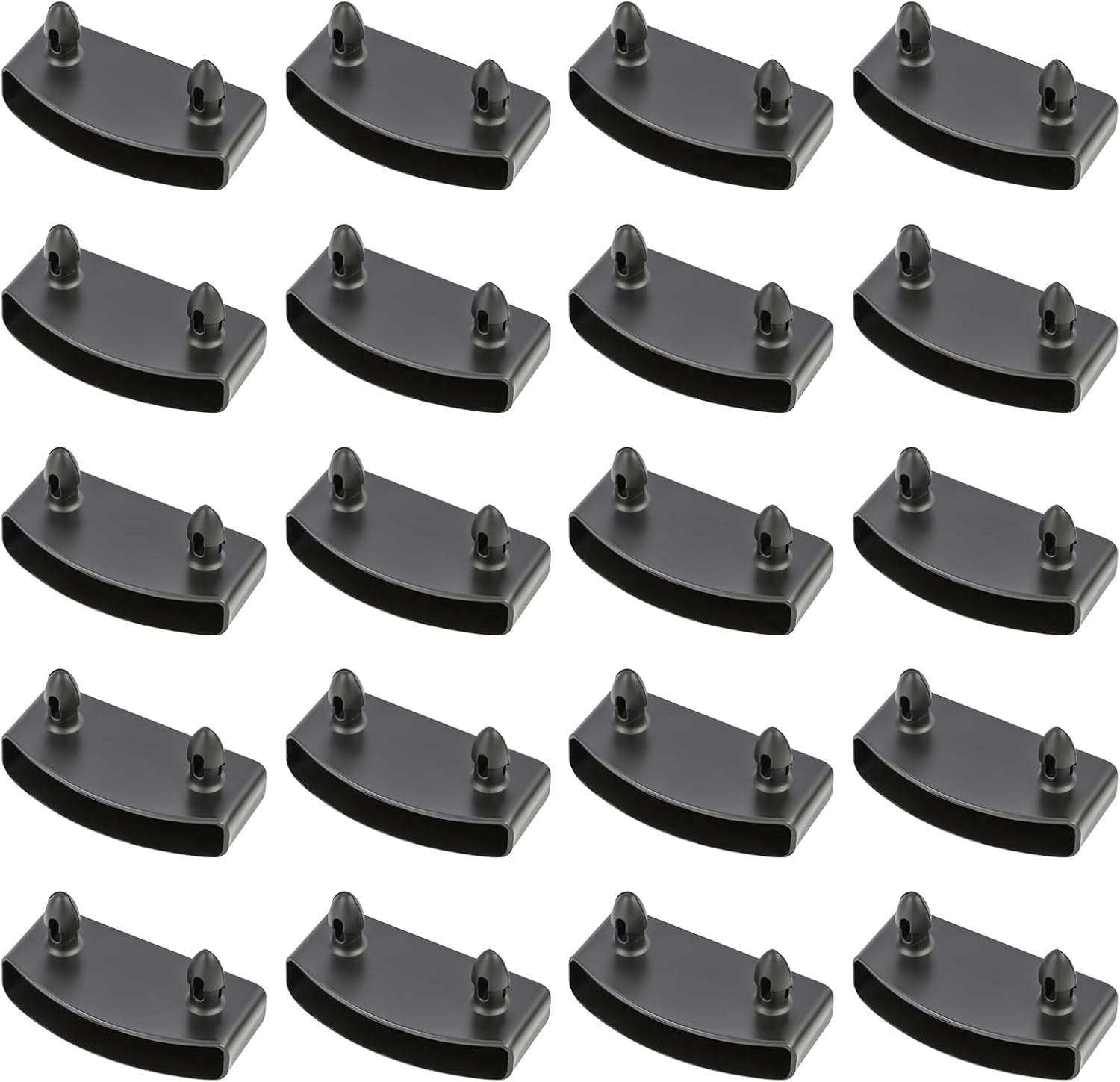 20 Stück,lattenrost-halterungen Set,universelle Bettlattenhalter Für Einzel- Und Doppelbetten, 53mm, Robustes Polyethylen, Schwarz - Für Holz- Und Metallbettrahmen