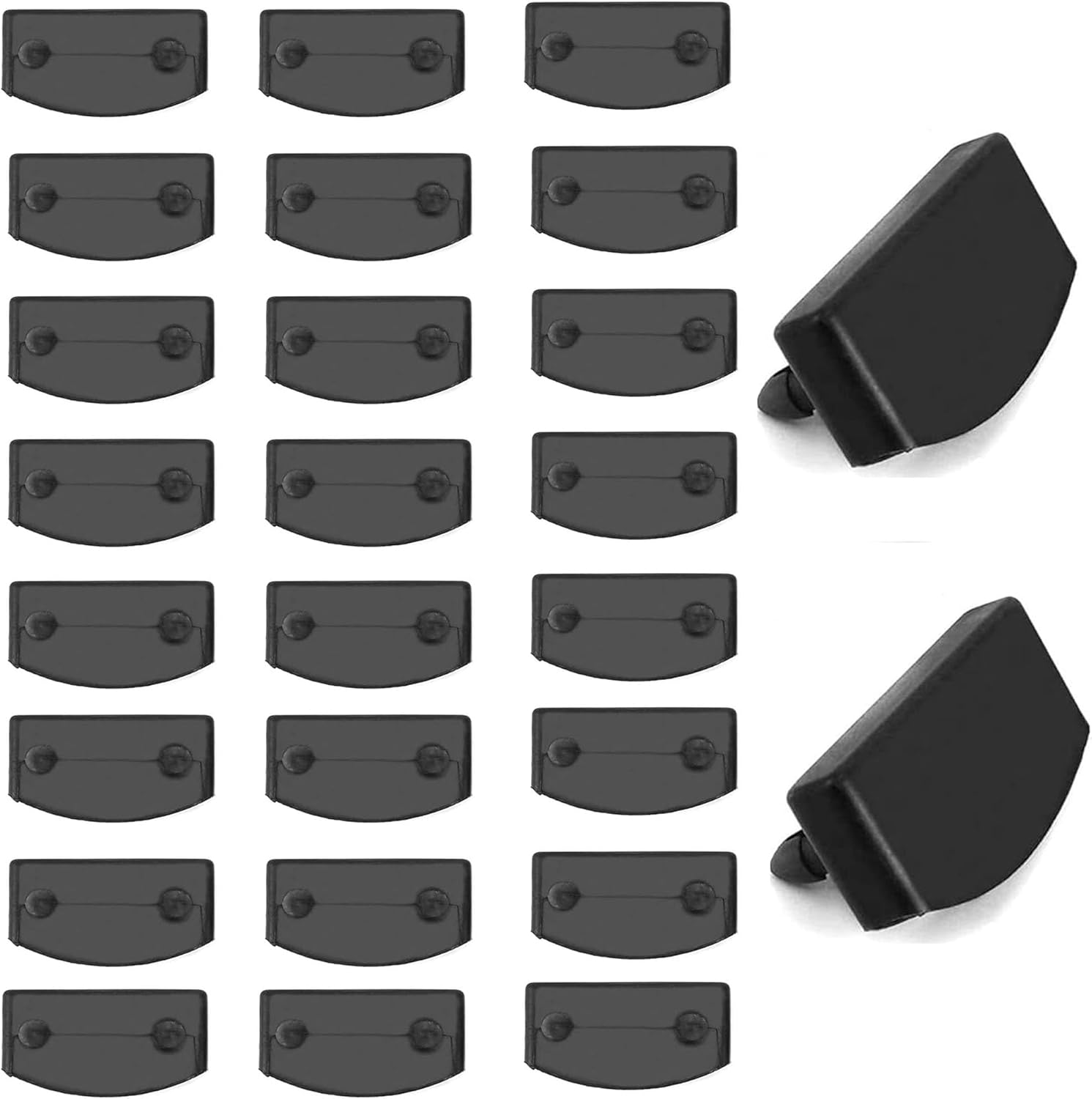 24 Pcs Lattenrost Halterungen, Seitenhalterungen Kunststoff-bettlattenhalter-sets Für Betten Verbindungszubehör Bett Rahmen Kappen Ersatzteile, Schwarz (einseitig 54 Mm X 9 Mm Innen)