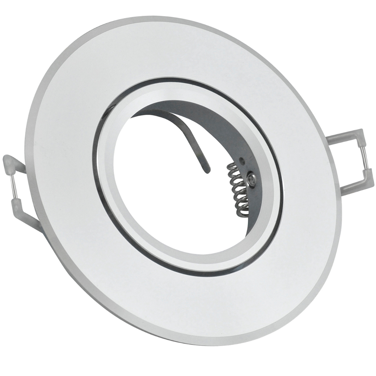 Opal Aluminium 2-in-1 Einbauleuchte, Silberglänzend, West 302076 Polux