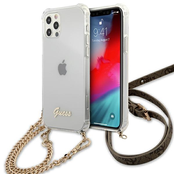 Iphone 12 Guess Transparente 4g Hülle Mit Goldkette