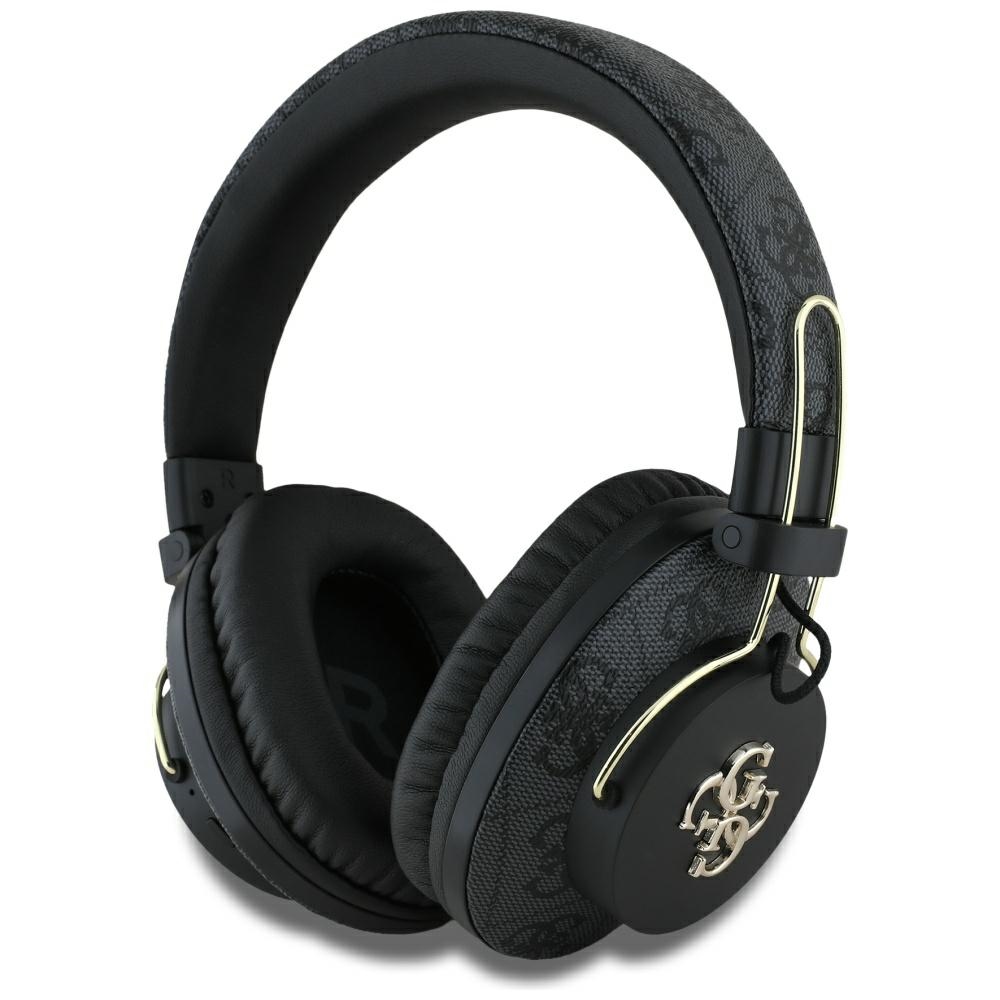 Guess Bluetooth Enc Metal 4g Logo Schwarzer Over-ear-kopfhörer