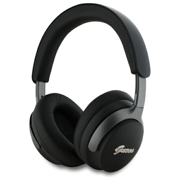 Guess Bluetooth Anc Over-ear-kopfhörer Gubhc22psfcsmk Schwarzes Metall-schriftzug-logo