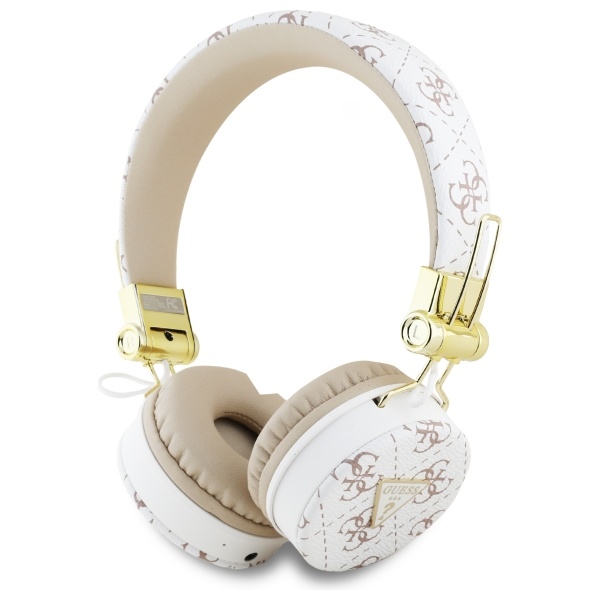 Guess Bluetooth-on-ear-kopfhörer Enc Gubh70e4ptmh Weiß/weiß 4g Dreieckige Runde Form