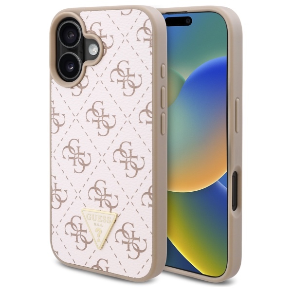Guess Guhcp16mpg4gph Iphone 16 Plus 6,7" Weiße Hartschalen-hülle, Neues 4g-dreieck