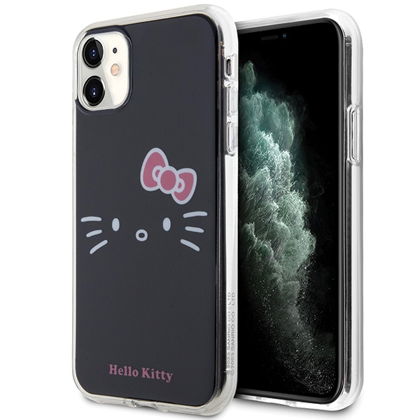 Hello Kitty Hkhcn61hkhlk Iphone 11 / Xr 6,1" Schwarze/schwarze Hartschalen-hülle Mit Iml Kitty-gesicht