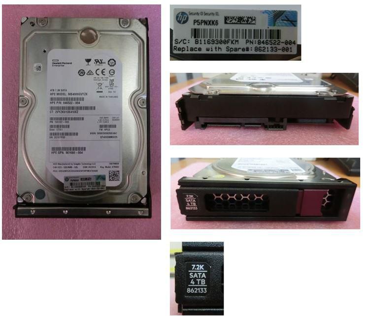 Hp Enterprise 4 Tb 7,2k Lff Sata Mdl Lp Festplatte, 862133-001