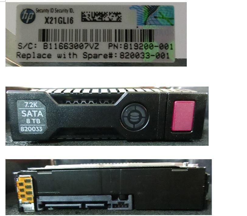 Hp Enterprise 8 Tb 6g 7200 U/min 3,5" Sata Mdl Sc Festplatte, 820033-001