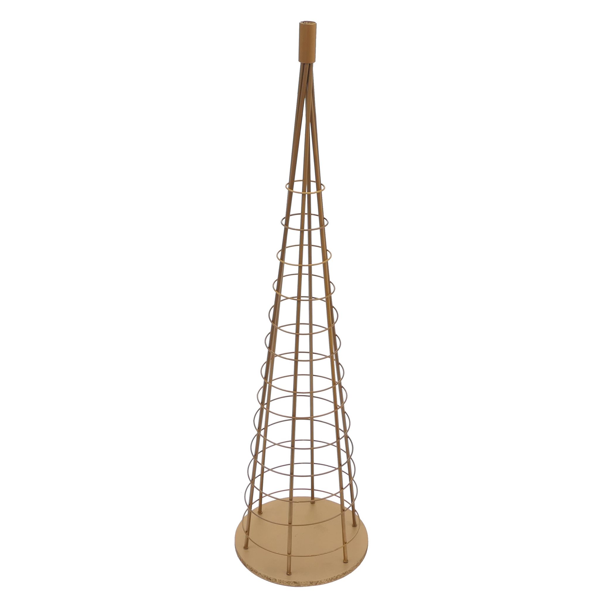 Deko-baum Hhg-466, Weihnachtsbaum Schmuckbaum Weihnachtsdeko Christbaum Zum Beschmücken, Metall 115cm Goldfarben