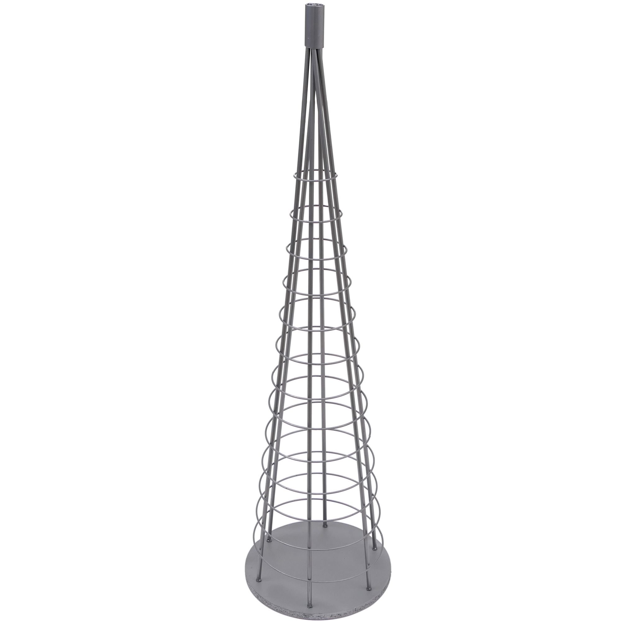 Deko-baum Hhg-466, Weihnachtsbaum Schmuckbaum Weihnachtsdeko Christbaum Zum Beschmücken, Metall 115cm Silberfarben