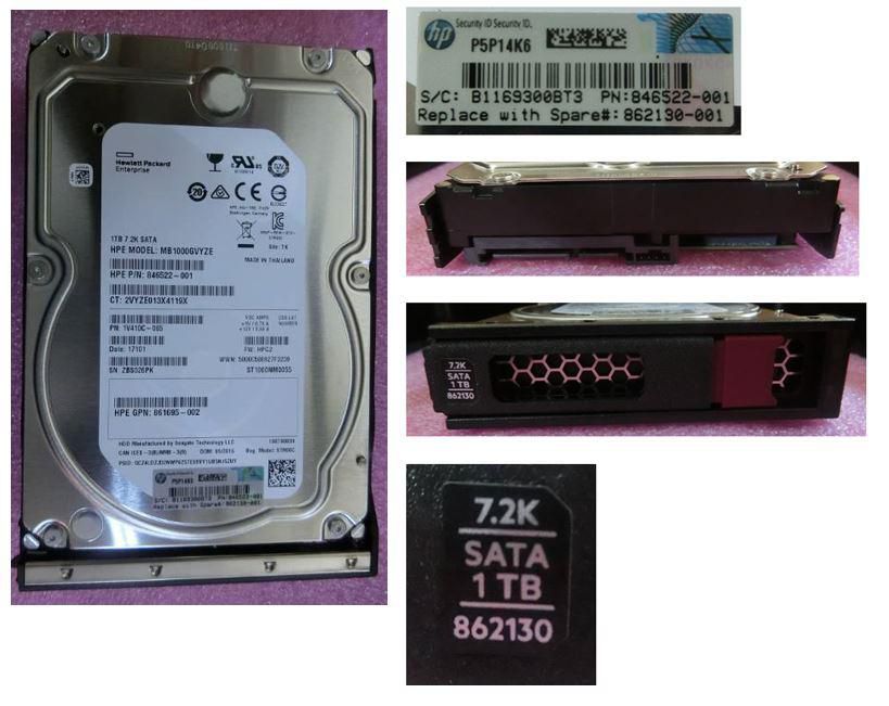 Hp Enterprise 1 Tb Sata 6g 7.2k Lff Lp Festplatte, 862130-001