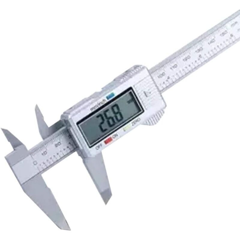 Elektronischer Digitaler Messschieber 0–150 Mm, Kunststoff-messschieber Mit Digitalanzeige, Innendurchmesser, Silber Und Weiß