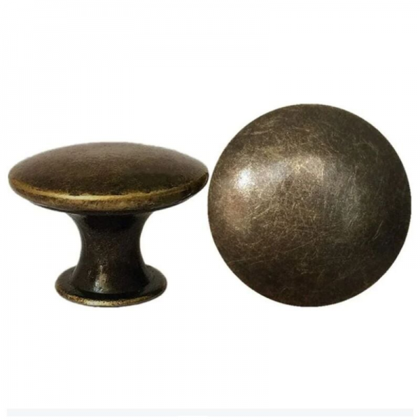 Möbelgriffe – 10 Vintage-schubladenknöpfe Aus Antikem Messing (30 Mm) Für Küchenschränke, Kommoden Und Kleiderschränke, Antikbronze