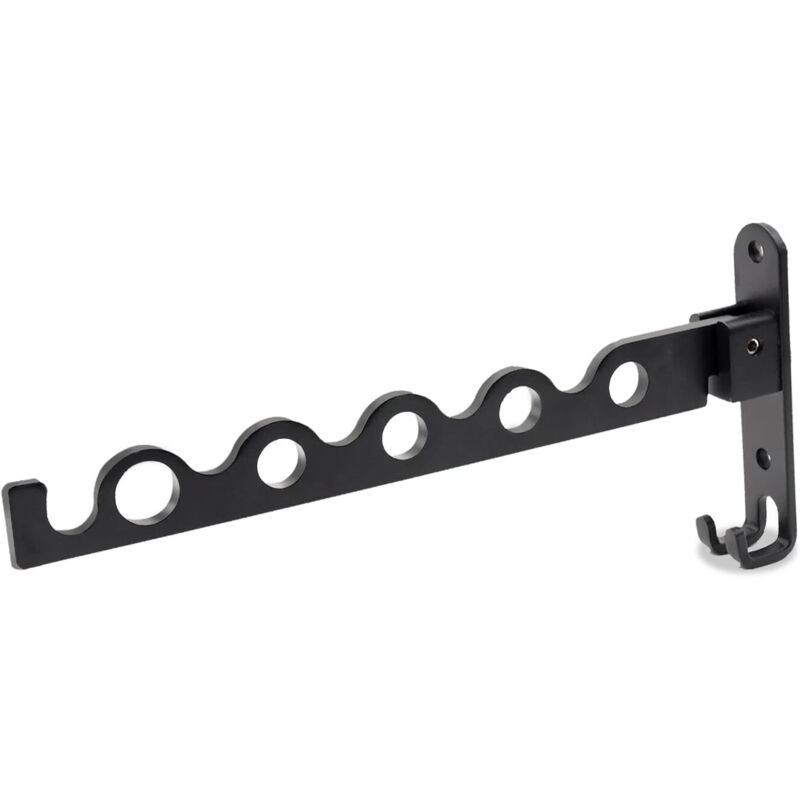 Ineasicer Wäscheständer Aus Schwarzem Aluminium, Klappbar, Zur Wandmontage, Wäschetrockner Für Badezimmer – 31,2 X 14,3 X 3,1 Cm
