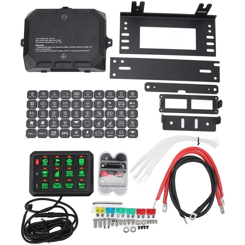 12-fach Schalterpanel, 12 V Bis 24 V, Ip65 Wasserdicht, Rgb-farbe, Universell