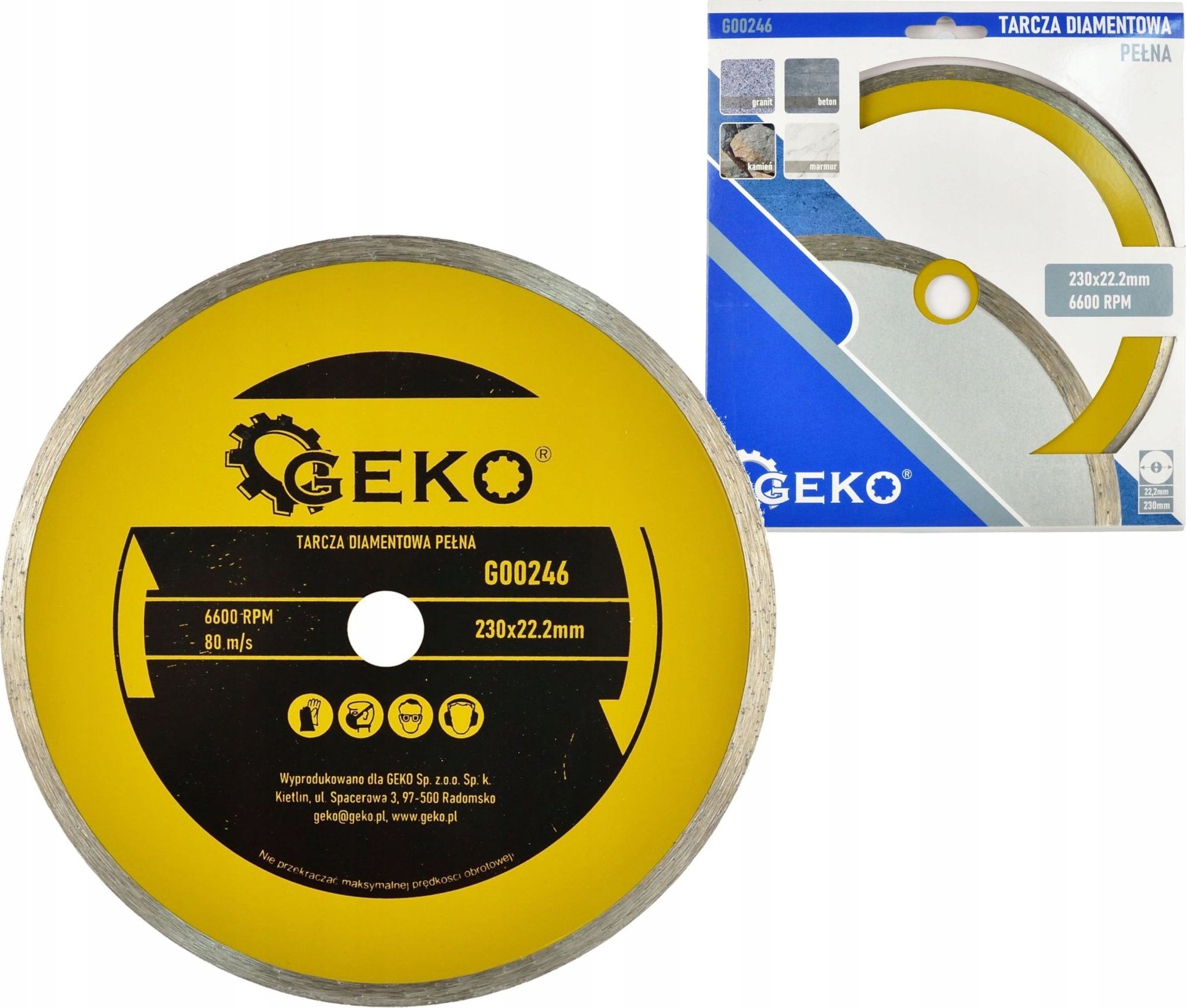 Diamanttrennscheibe Geko Diamond Cutting Disc 230 Mm Langlebig Präzise