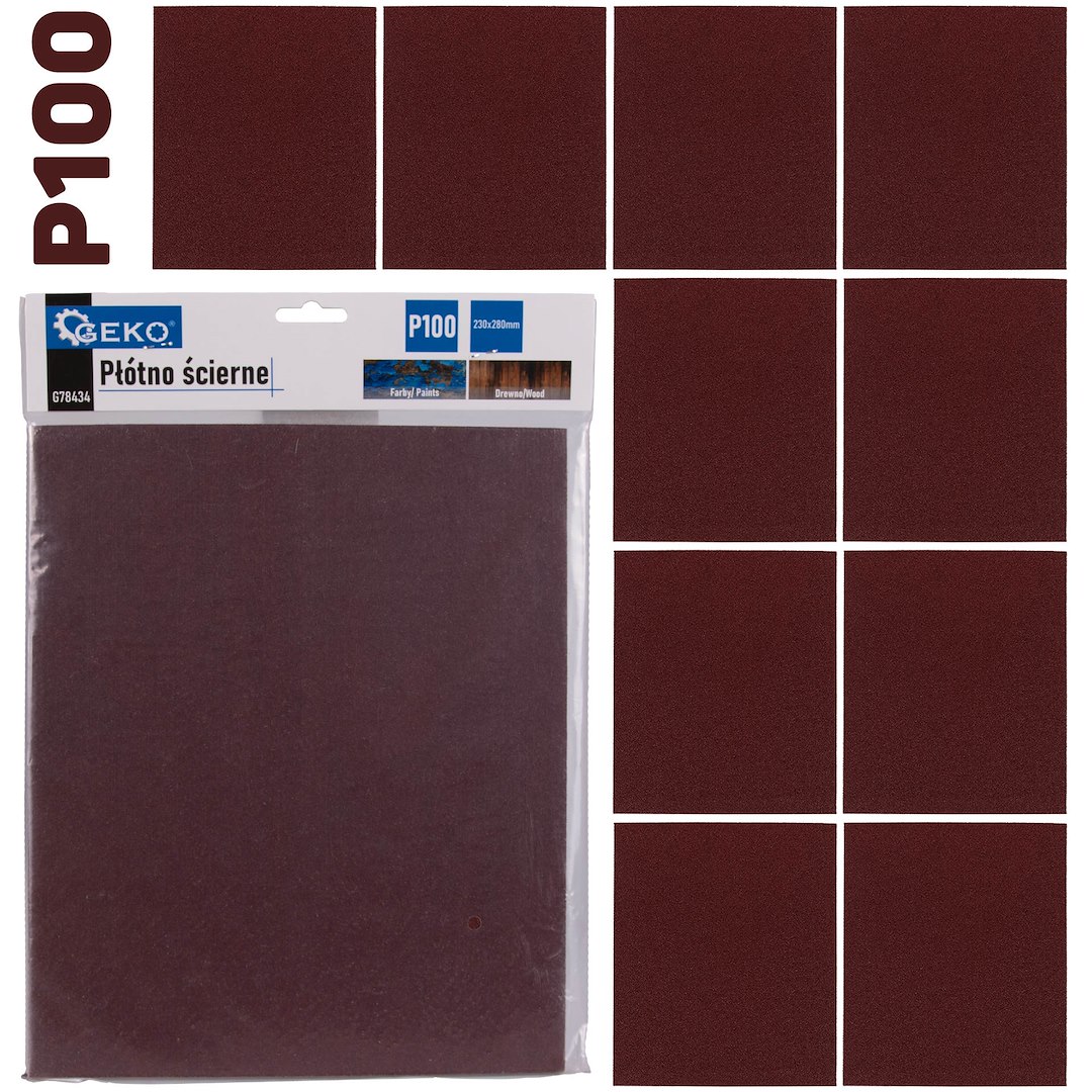 Schleiftuch - Blatt 230x280mm P100 (10/500)