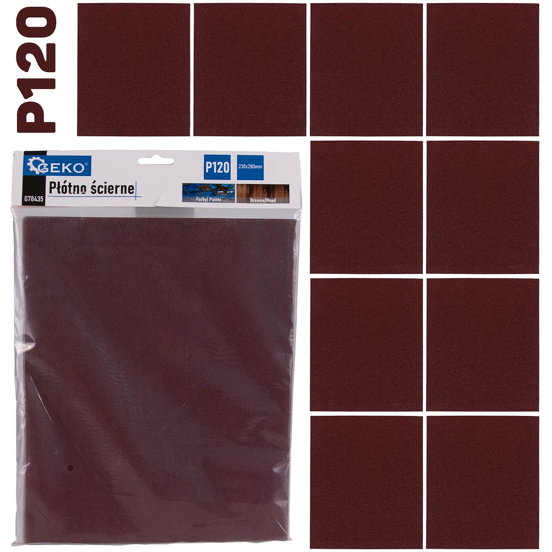 Schleiftuch - Blatt 230x280mm P120 (10/500)