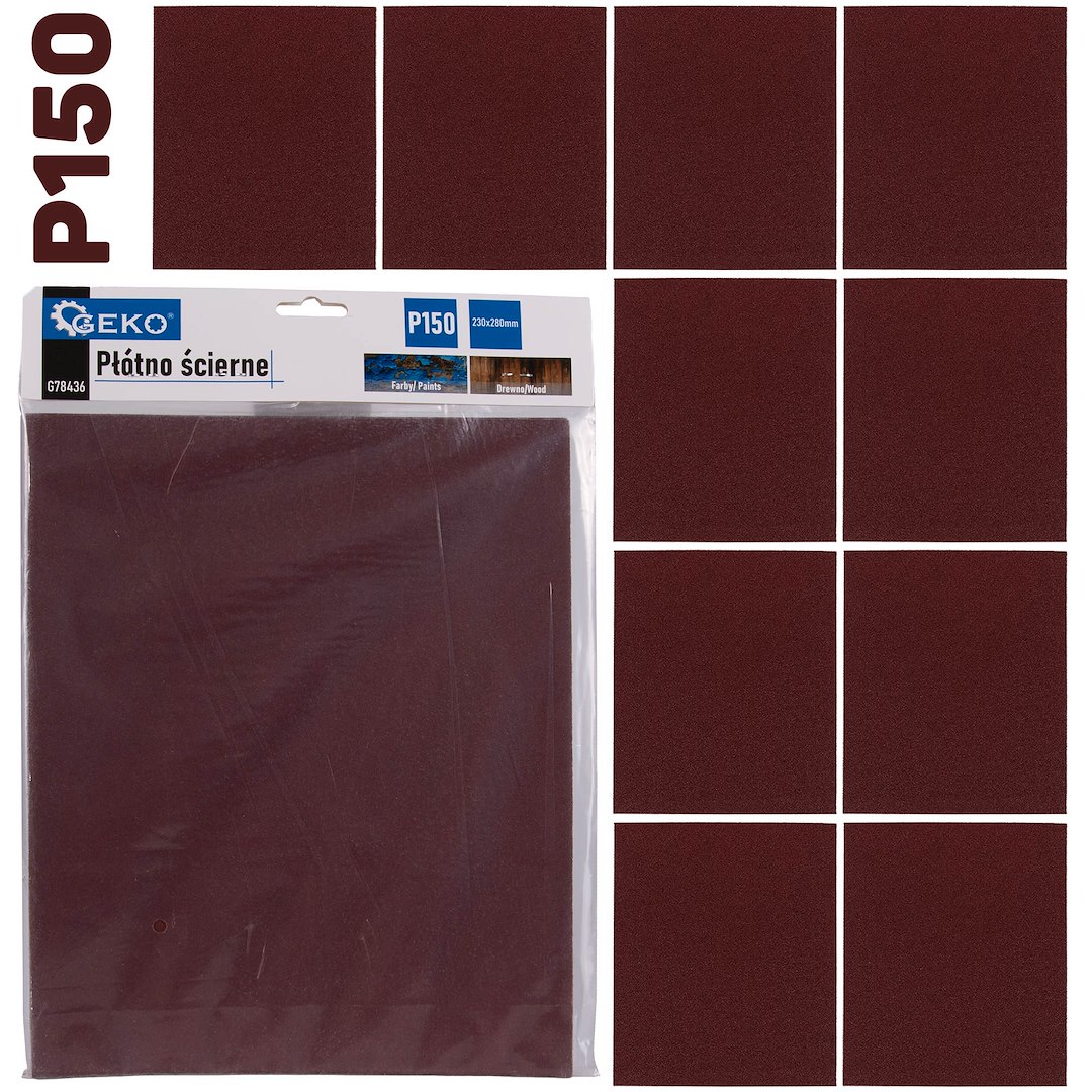 Schleiftuch - Blatt 230x280mm P150 (10/500)