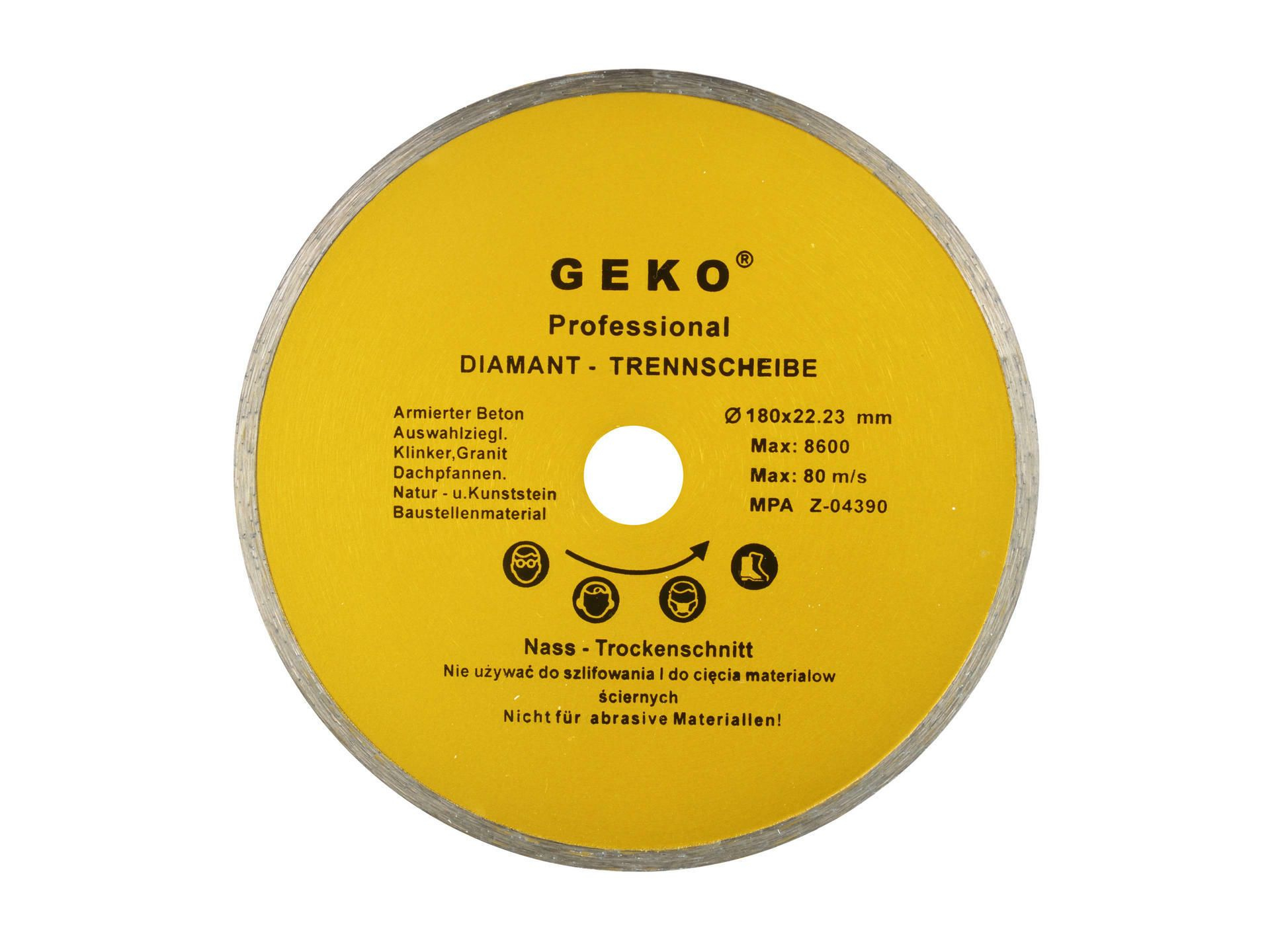 Diamanttrennscheibe 180 Mm X 22,23 Full Geko (50)