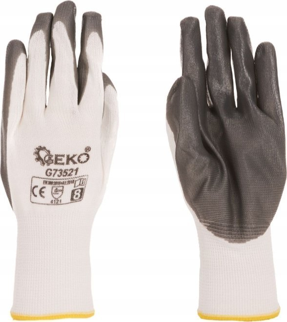 Geko Schutzhandschuhe Größe 8/weiß-grau/ (12/300)
