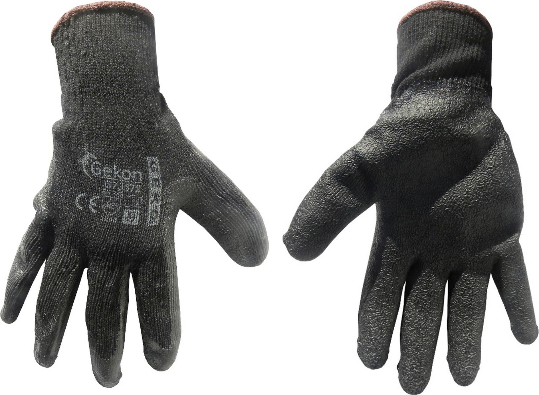 Gecko Schutzhandschuhe Größe 9/latex, Dick, Schwarz/(12/240)