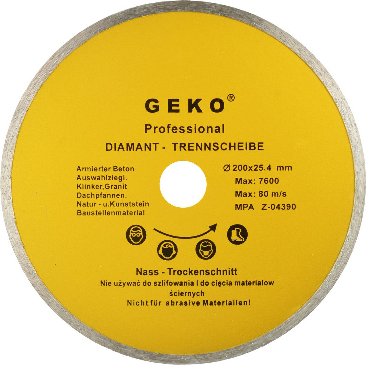 Diamanttrennscheibe 200 Mm 25,4 Full Geko (25)