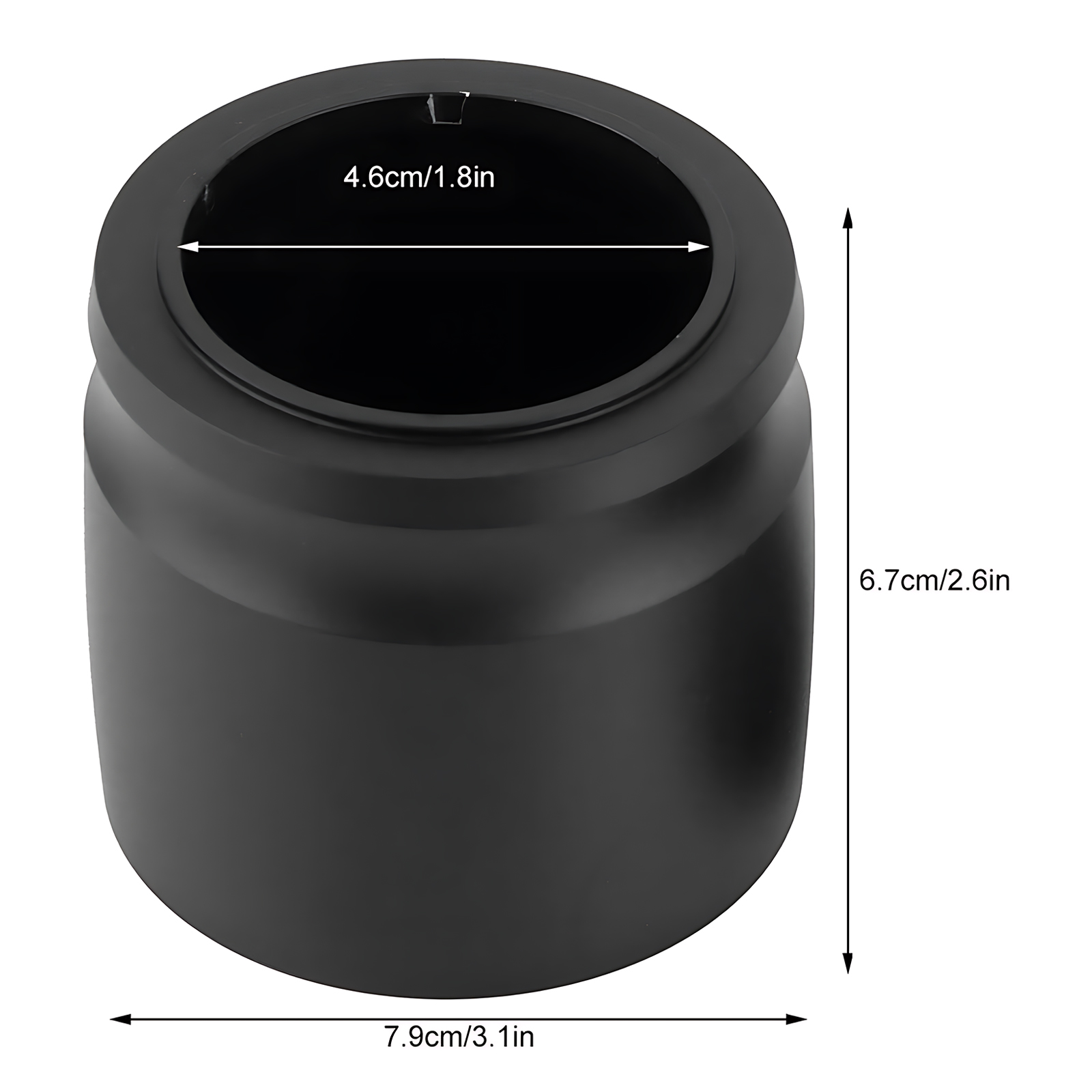 58-mm-messbecher Aus Aluminium Mit Dosierring Für Siebträger – Espressobehälter, Schwarz Oder Silber