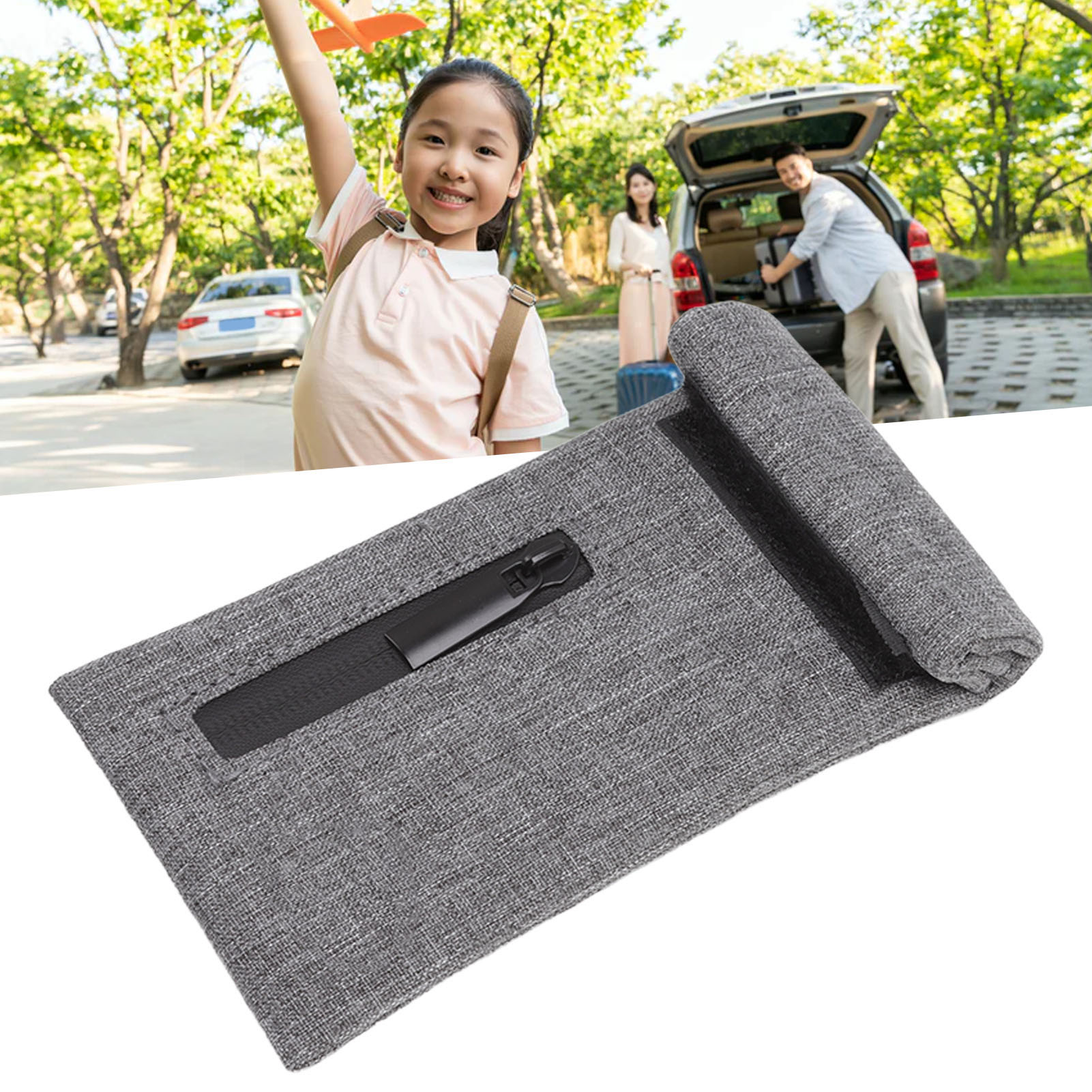 Mini-geruchsschutzbeutel Mit Reißverschluss – Wasserdichter Reisebehälter – Luftdichter Beutel, Oxford-gewebe, 15,24 X 7,8 Cm, Pu, Schwarz, 1 Stück