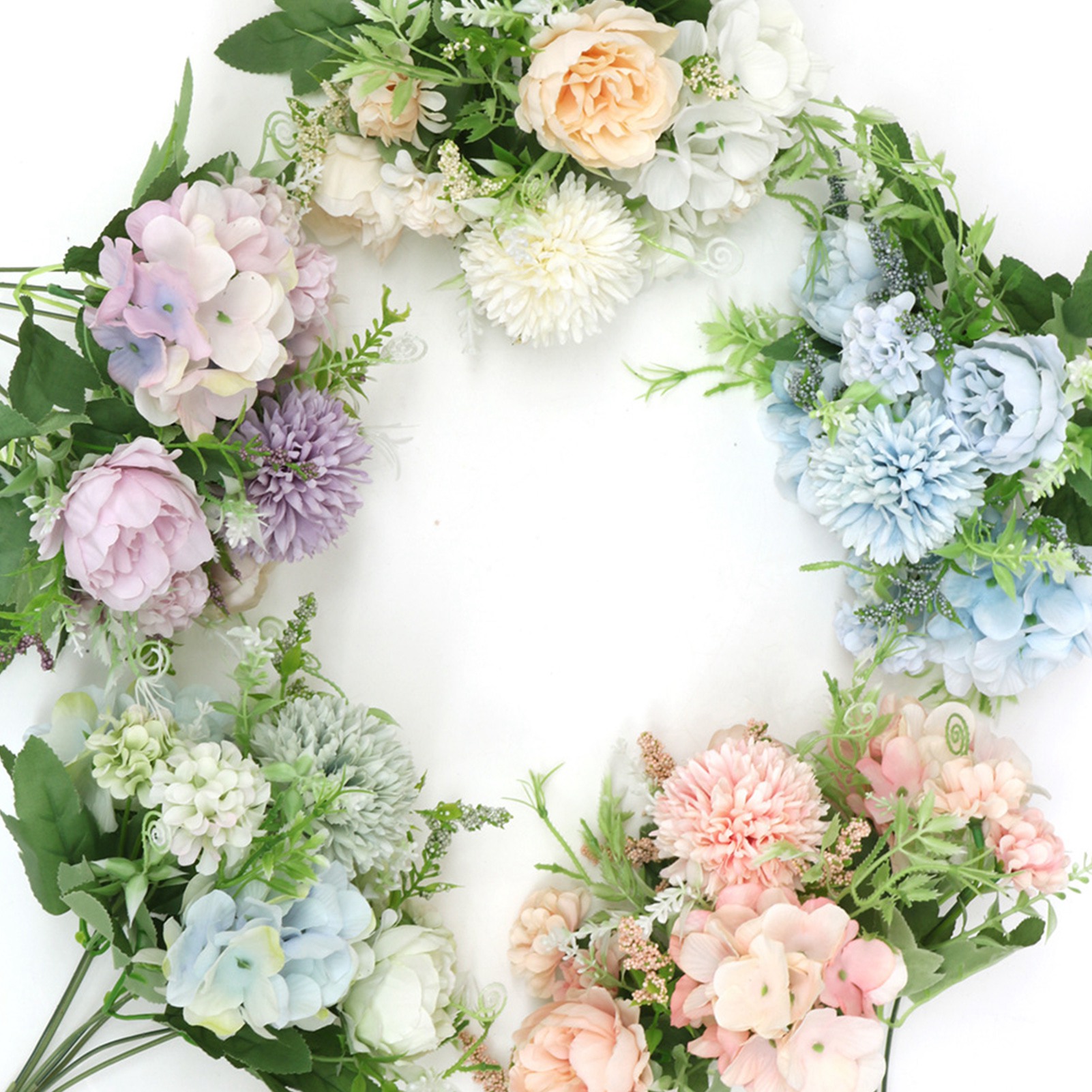 [blumenstrauß] Champagnerfarbener Kunstblumenstrauß 55 G – Eleganter, Kugelförmiger Kunstblumenstrauß Aus Seide, Inspiriert Von Champagner, Mit Chrysanthemen, Teeknospen, Gänseblümchen Und Großen Hort