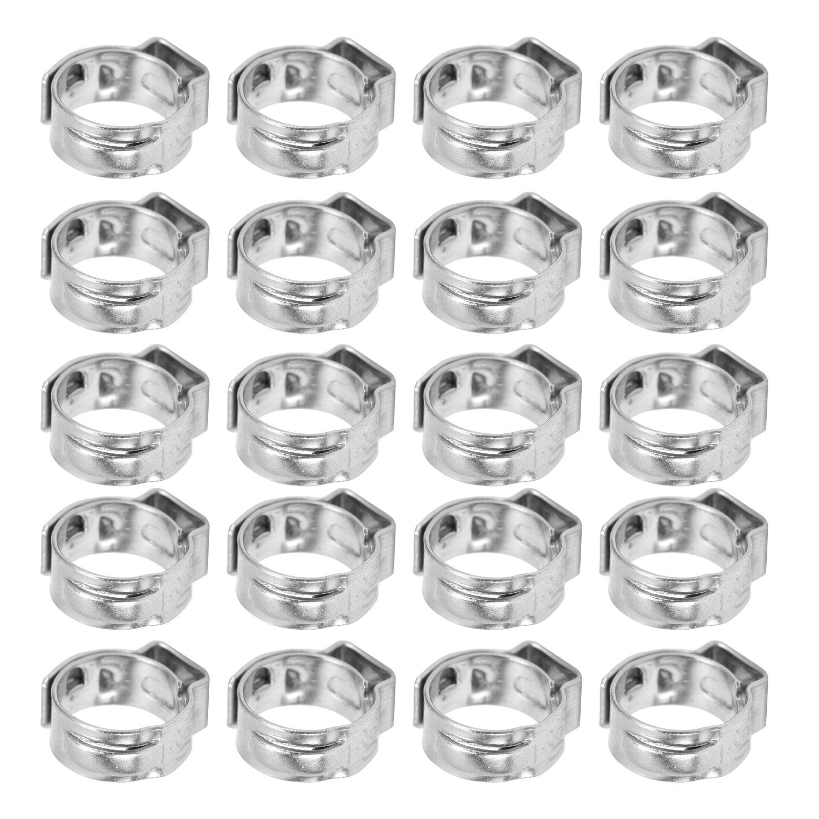 Schlauchschelle [markenlos] [doppeldrahtmodell] Edelstahl 304, Goldverzinkt, 20 Stück, 10,3–12,8 Mm, Industrietauglich