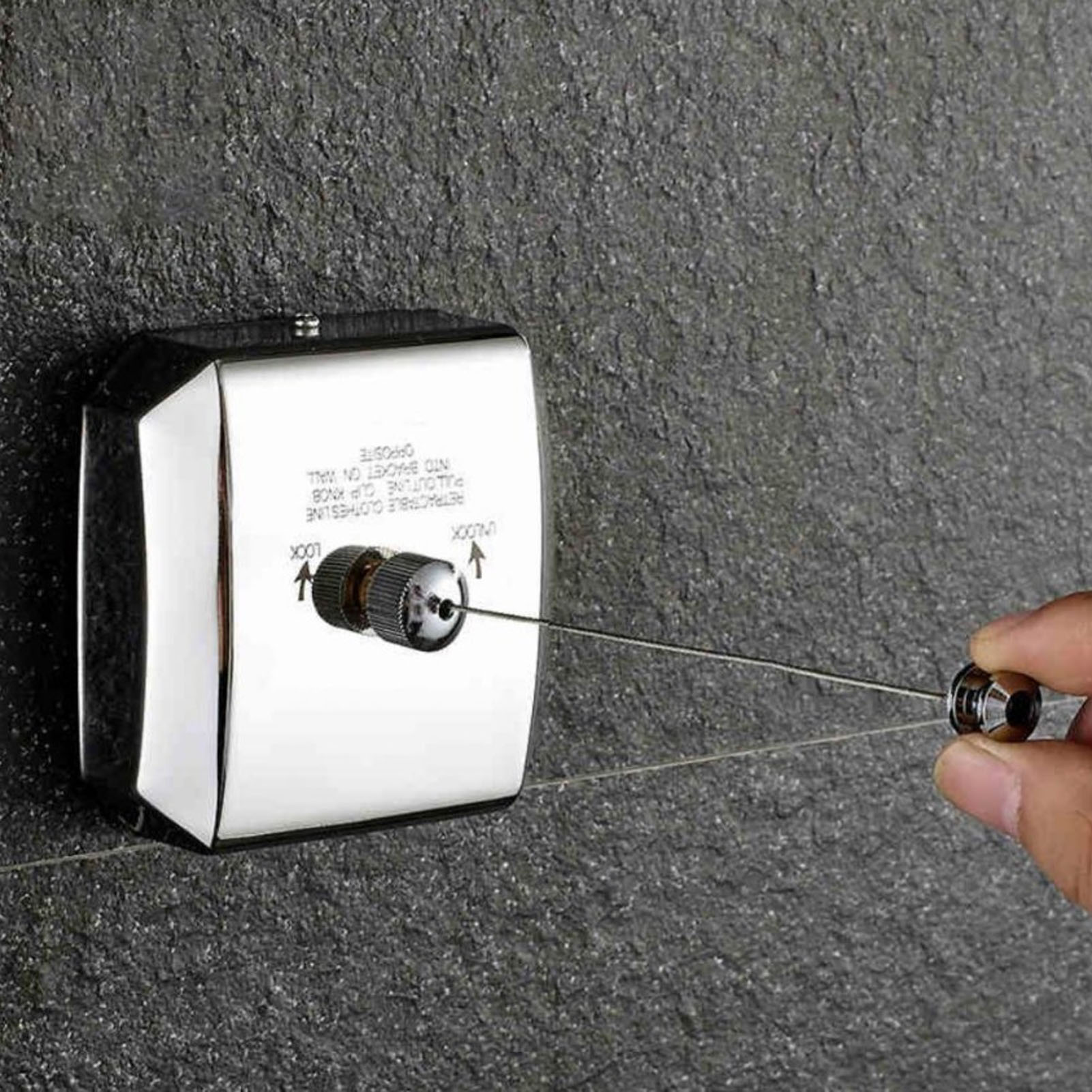 Teleskop-wäscheleine, Robuste Wäscheleine Aus Edelstahl 304, 2,8 M Langer Wandwäschetrockner, Für Drinnen Und Draußen Mit Karabinerhaken