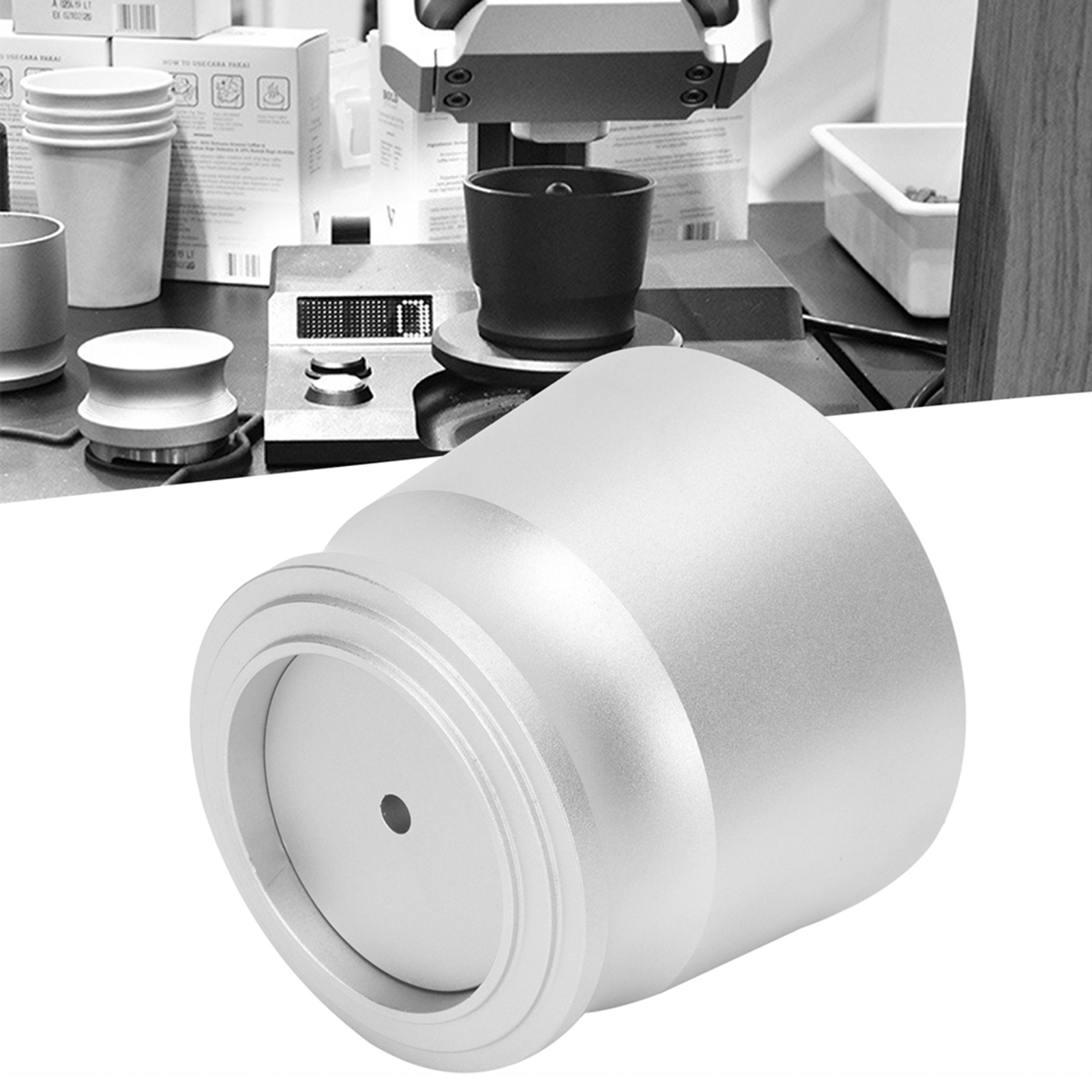 [kaffeemessbecher] 51-mm-kaffeemessbecher Aus Aluminiumlegierung Mit Deckel