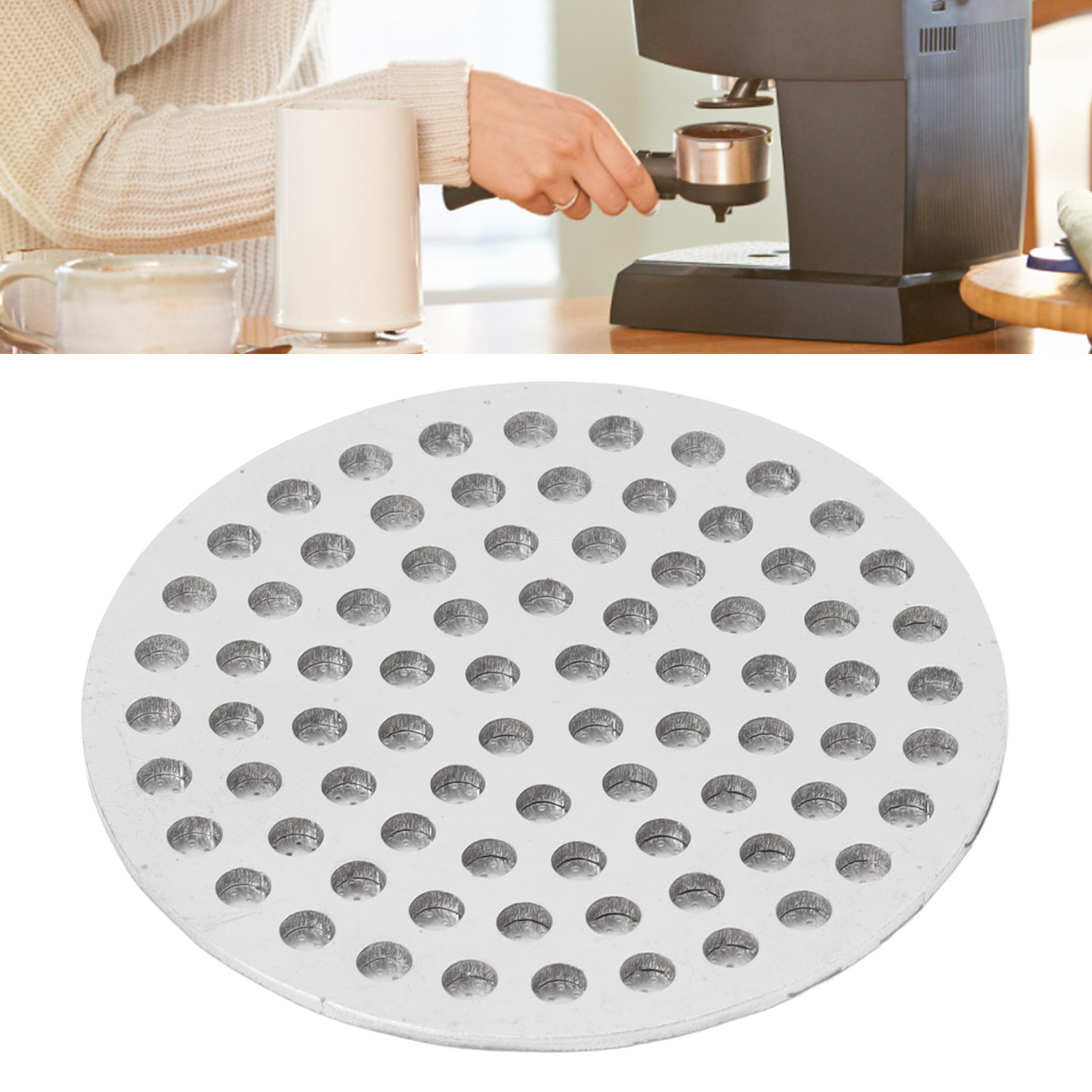 Professionelles 51-mm-kaffeebrühsieb – Doppelter 100-µm-filter Für Wiederverwendbaren Edelstahl-siebträger – Gleichmäßige Wasserverteilung Für Optimale Extraktion