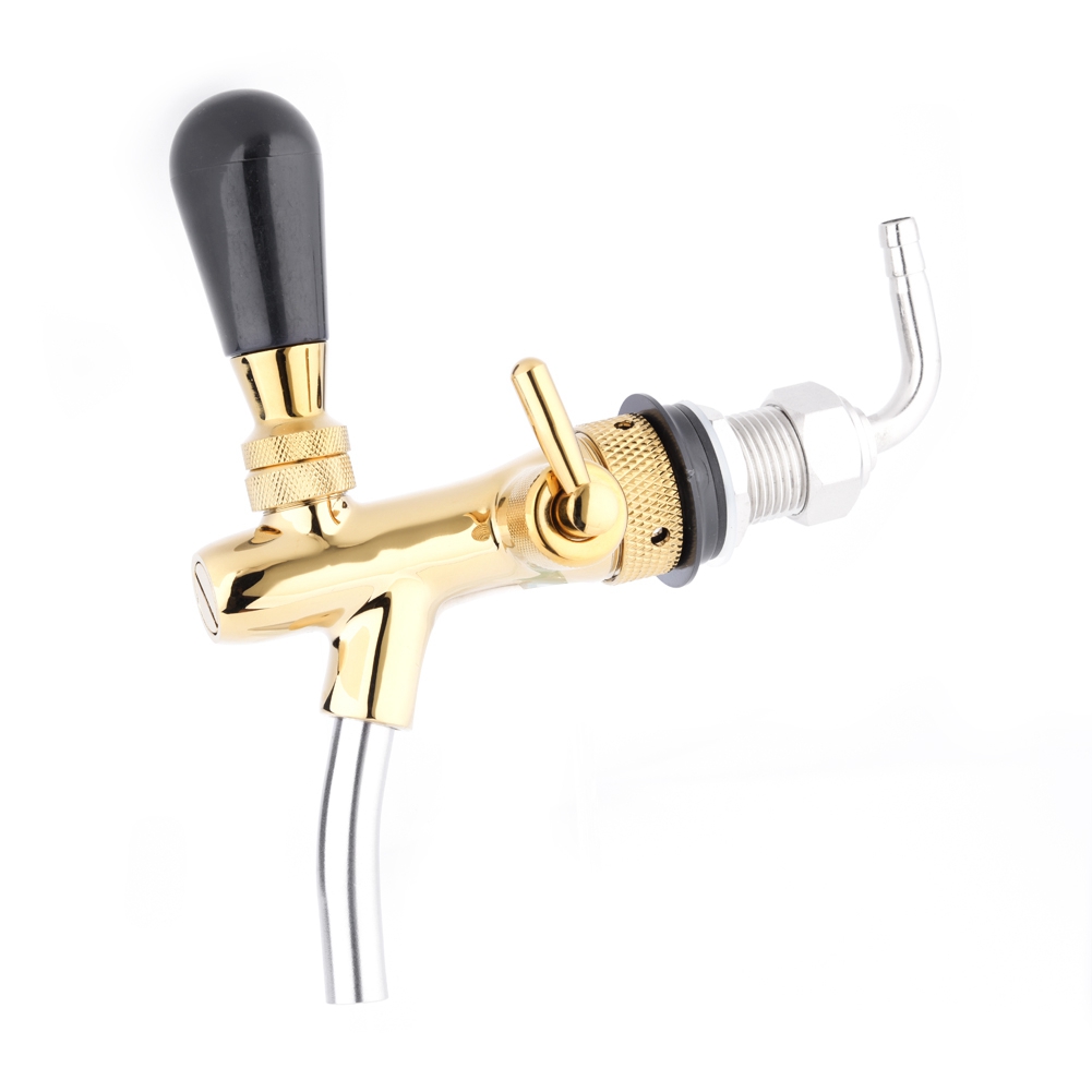 Verstellbarer Messing-bierhahn G5/8 Mit Durchflussregelung Für Die Hausbar (gold)