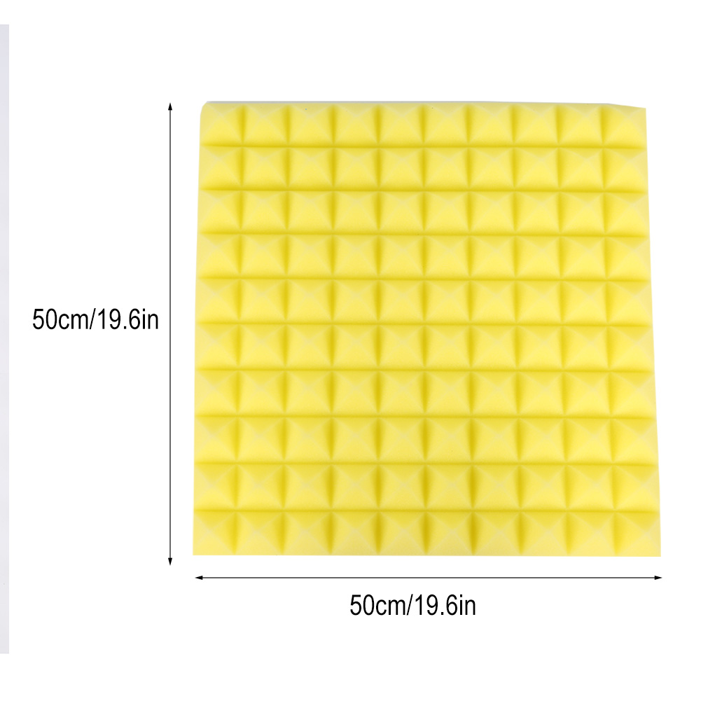 Pyramidenförmiger Polyurethan-akustikschaum 50x50x5cm 6 Stück, Hohe Dichte Und Schwer Entflammbar, Schallabsorption Für Studios, Heimkinos.